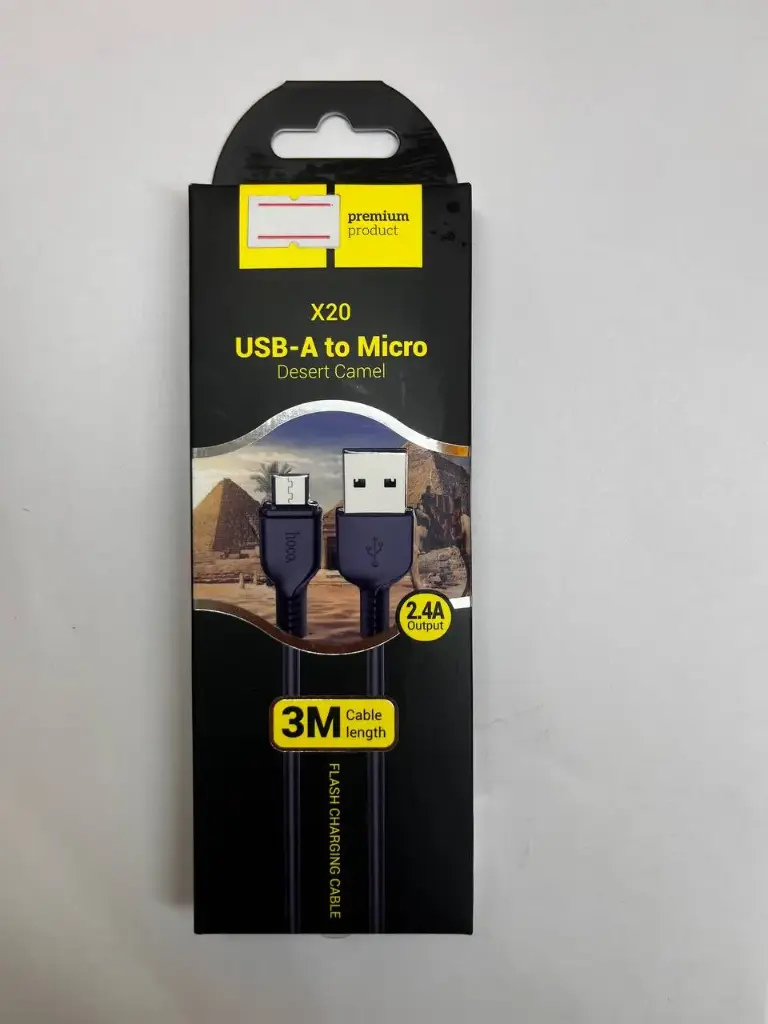 Кабель USB - MicroUSB Hoco X20 (3 м) Черный