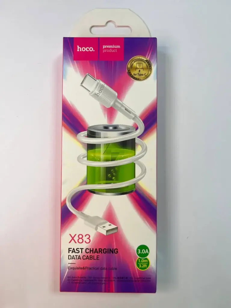 Кабель USB - Type-C Hoco X83 (2.4A) Белый 