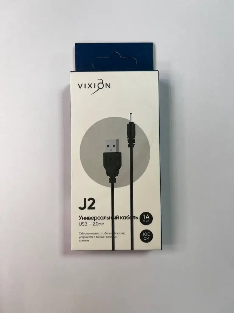 Кабель Vixion USB -2.0 mm J2 1A, 1m.