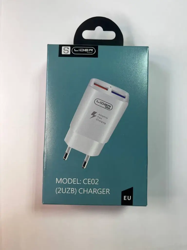 Адаптер Lider CE02 2 USB 2.4A Белый