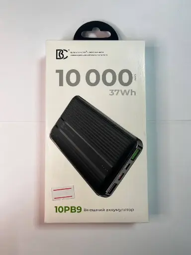 Внешний Аккумулятор (Power Bank) BC 10PB9 10000 mAh (20W, QC3.0, PD, 2USB, MicroUSB, Type-C, LED индикатор) Черный 