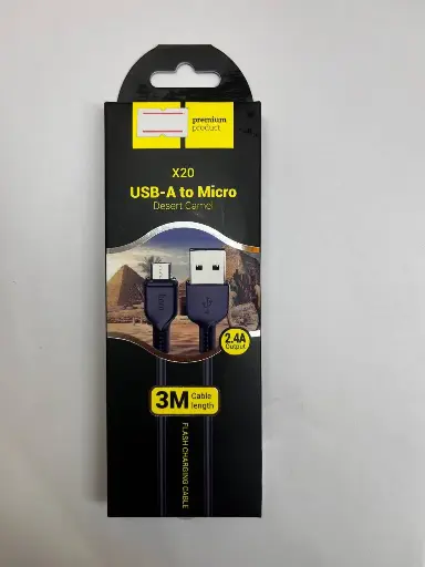 Кабель USB - MicroUSB Hoco X20 (3 м) Черный