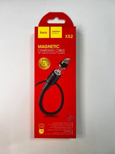 Кабель USB - Lightning Hoco Magnetic X52 (2.4А) Черный 