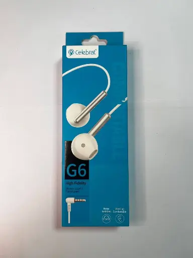 Наушники Celebrat G6 High-Fidelity Stereo Sound Jack 3.5 mm Белый 