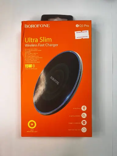 Беспроводное зарядное устройство Borofone BQ3 Pro (15W, быстрая зарядка, подсветка) Черный