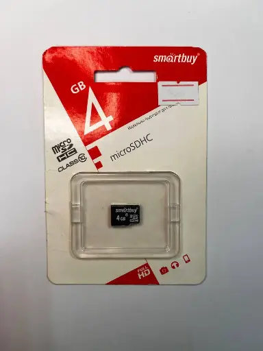 Карта памяти MicroSDHC 4GB Class 10 Smartbuy 