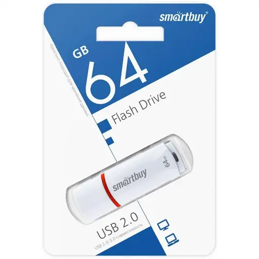 USB-флеш (USB 2.0) 64GB Smartbuy Scout Белый 