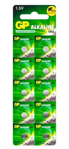 Батарейка 177/G4/LR626/LR66/377A GP Alkaline 1.5V  1 шт.