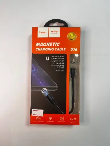 Hoco Premium Magnetic charging Сable U76, 1.2 м 2.4A Черный