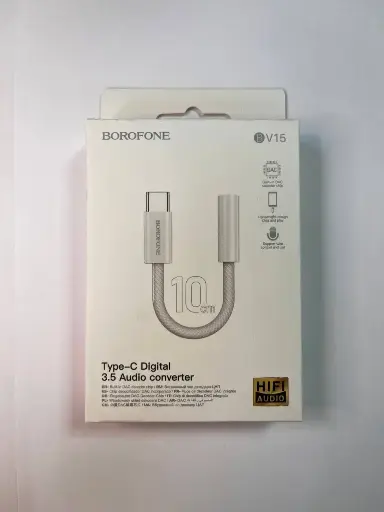 Адаптер Type-C - Digital 3.5 Adio converter Borofoe BV15 Белый